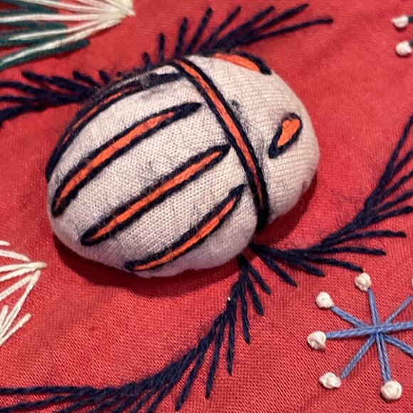 Vtg Bai Jia Bei Chinese Quilt Wall Hanging One Hundred Families Double Sided 3D - Picture 5 of 16